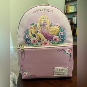 Loungefly Disney Tangled Rapunzel Floral Mini Backpack